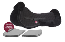 Charger l'image dans la galerie, LeMieux Pro-Sorb Lambswool Half Pad System Black/Black avec insertions