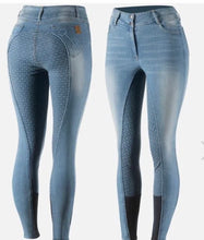 Charger l'image dans la galerie, Culotte Pantalons full seat En Silicone En Denim À Taille Haute Pour Femme Horze Kaia