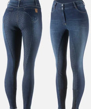 Charger l'image dans la galerie, Culotte Pantalons full seat En Silicone En Denim À Taille Haute Pour Femme Horze Kaia