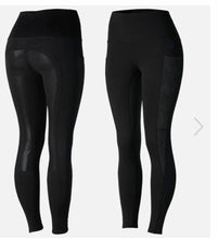 Charger l'image dans la galerie, Collants d'équitation hiver femme Horze Ramona réfléchissants taille haute - Noir