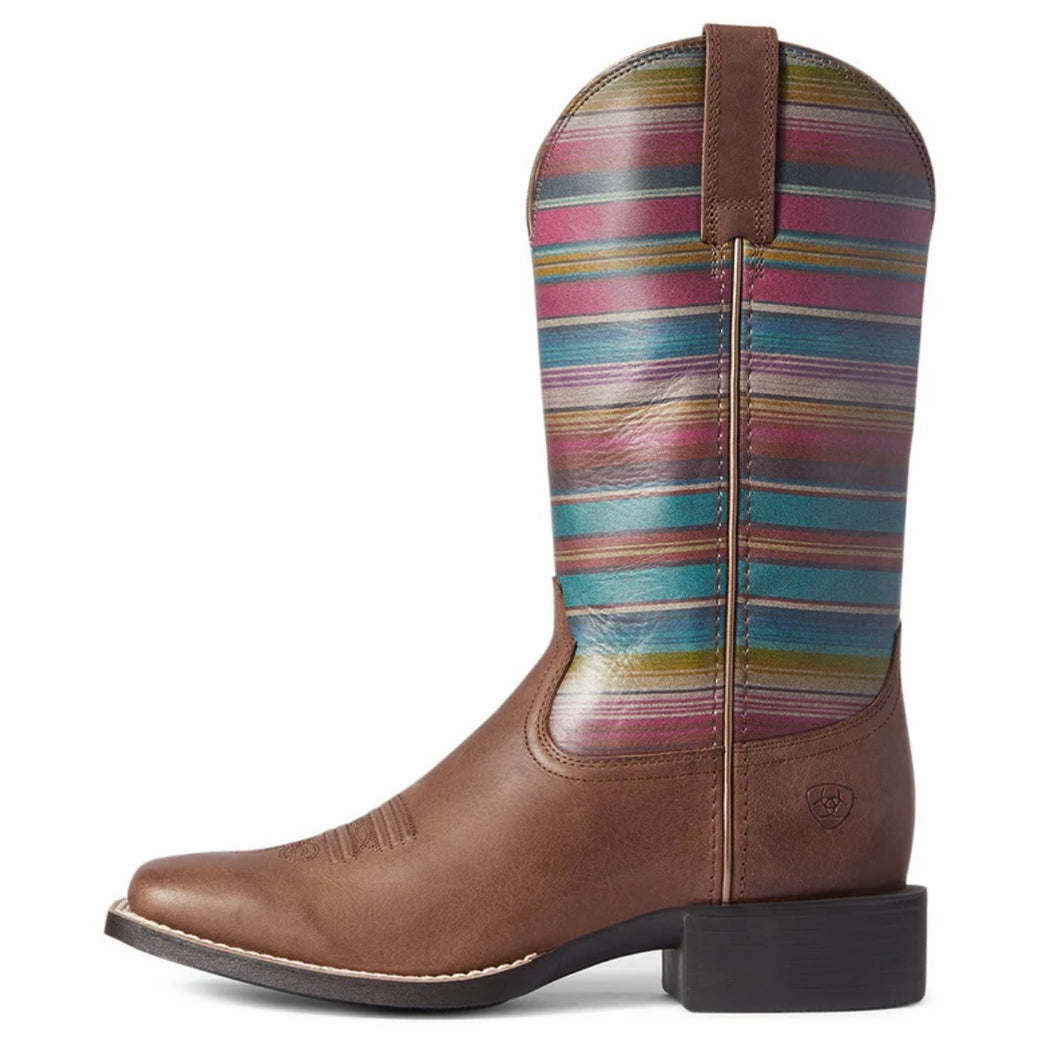 Botte western Ariat round up wide square Femme