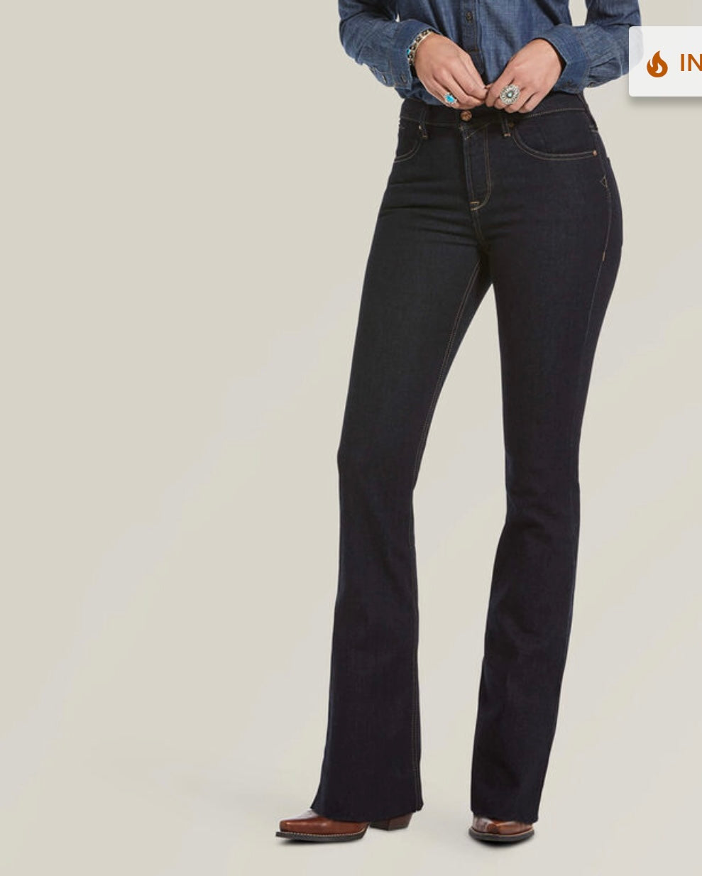 Jeans Ariat Premium High Rise Straight , taille haute , coupe droite