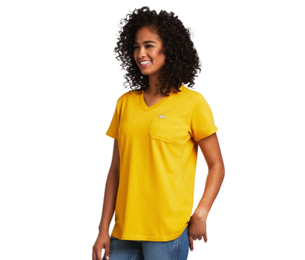 Chandail manche Ariat courte Rebar v neck travail/ work t shirt